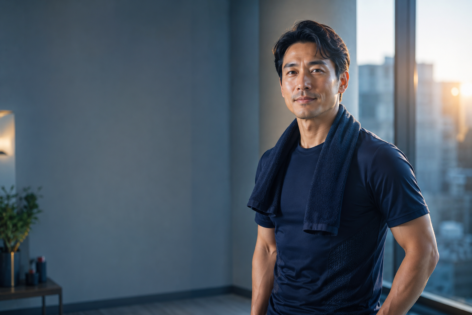 維持運動與活力生活的成熟男性